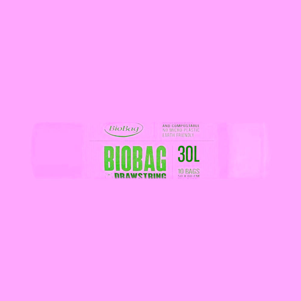 BioBag Kompostovatelné pytle se stahovací šňůrkou na bioodpad 30 l 50x60 cm