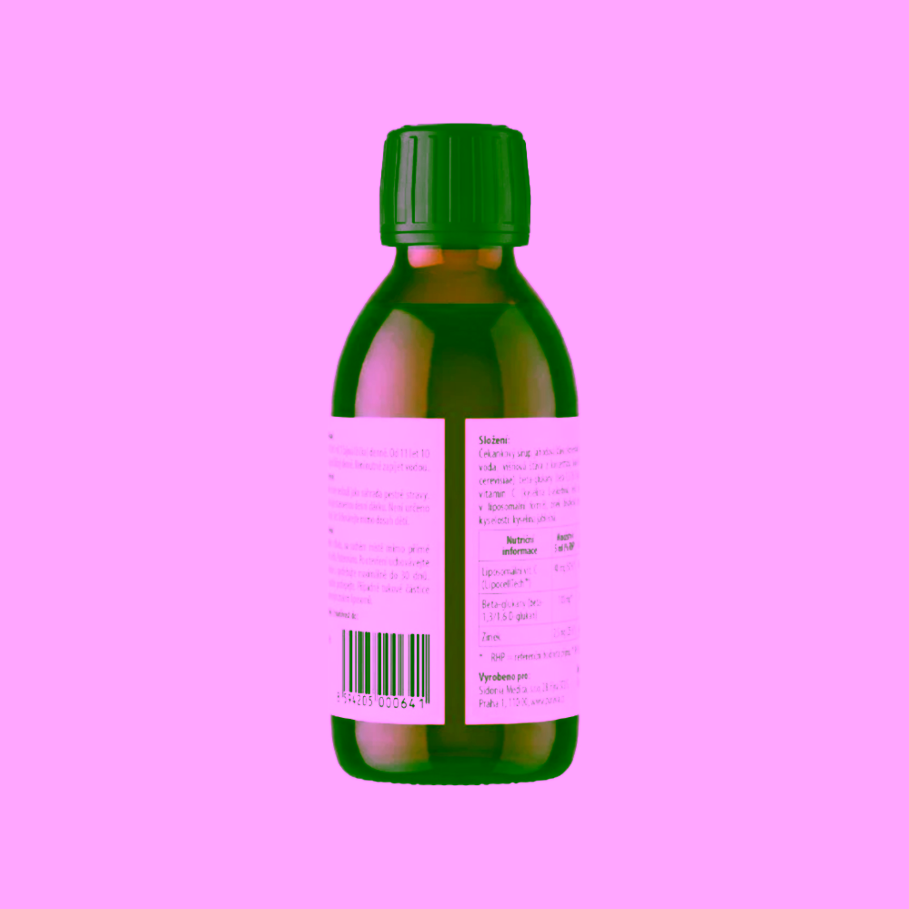 Puravia Labs Betaglukan sirup pro děti červené ovoce