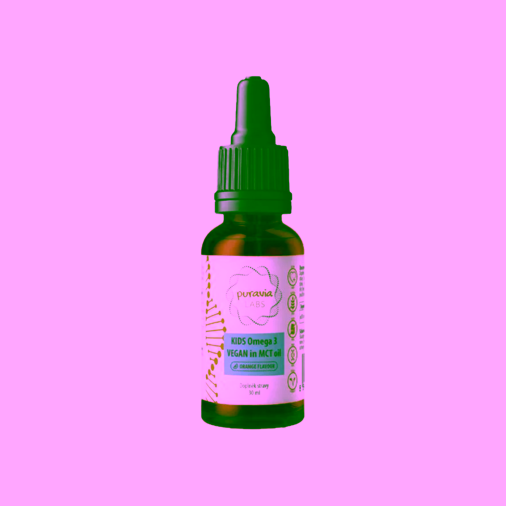 Puravia Labs Omega 3 vegan pro děti pomeranč